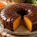 Bolo de cenoura fácil e fofinho com chocolate